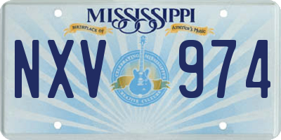MS license plate NXV974