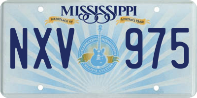 MS license plate NXV975