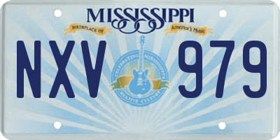 MS license plate NXV979