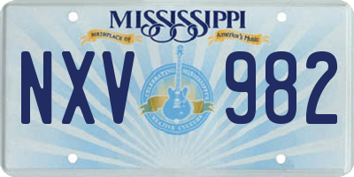 MS license plate NXV982