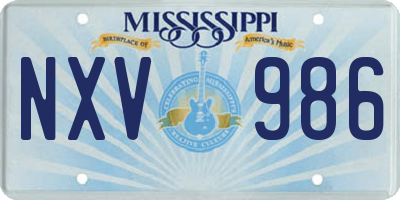 MS license plate NXV986