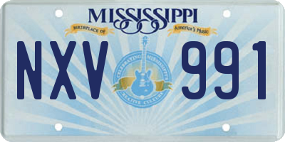 MS license plate NXV991