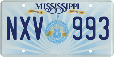 MS license plate NXV993