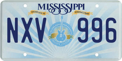 MS license plate NXV996