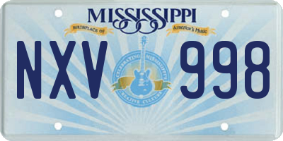 MS license plate NXV998