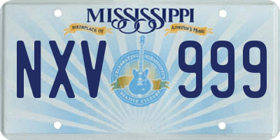 MS license plate NXV999