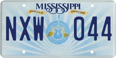 MS license plate NXW044