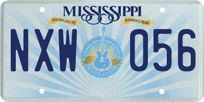 MS license plate NXW056