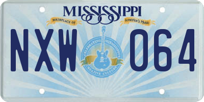 MS license plate NXW064
