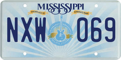 MS license plate NXW069