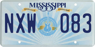 MS license plate NXW083