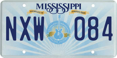 MS license plate NXW084