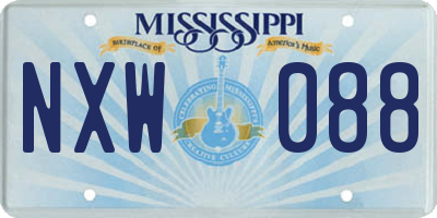 MS license plate NXW088