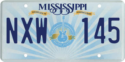 MS license plate NXW145