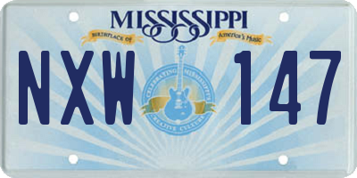 MS license plate NXW147