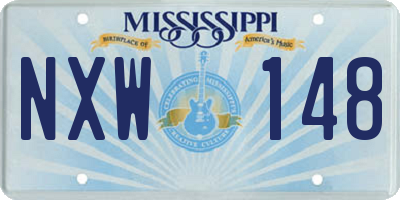 MS license plate NXW148