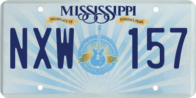 MS license plate NXW157