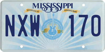 MS license plate NXW170