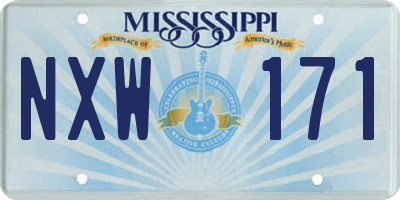 MS license plate NXW171