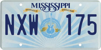 MS license plate NXW175