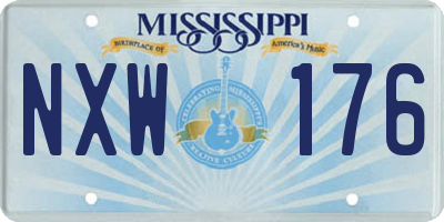 MS license plate NXW176