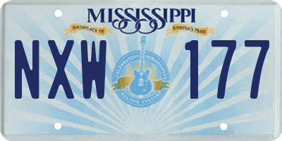 MS license plate NXW177