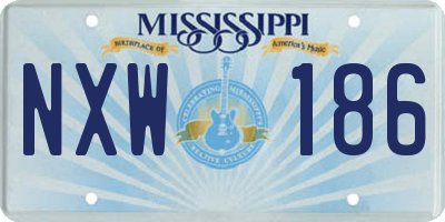 MS license plate NXW186