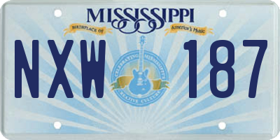 MS license plate NXW187