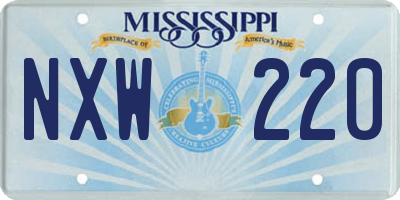 MS license plate NXW220