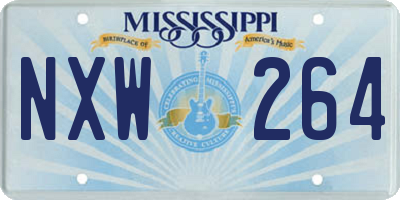 MS license plate NXW264