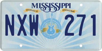 MS license plate NXW271