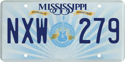 MS license plate NXW279