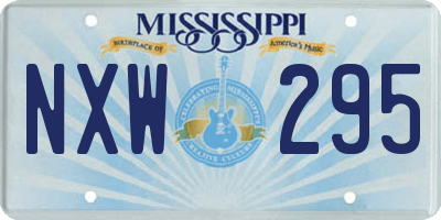 MS license plate NXW295