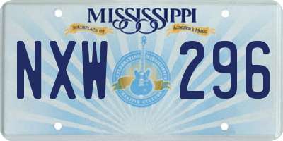 MS license plate NXW296