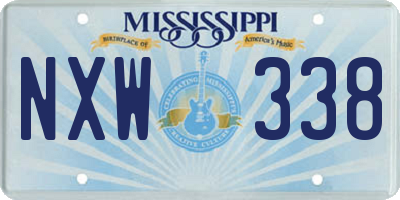 MS license plate NXW338