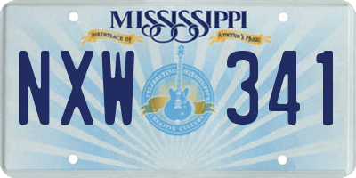 MS license plate NXW341