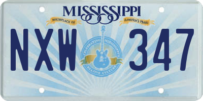 MS license plate NXW347