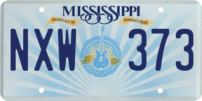 MS license plate NXW373