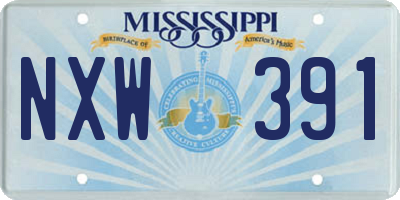 MS license plate NXW391