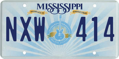 MS license plate NXW414