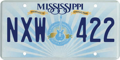MS license plate NXW422