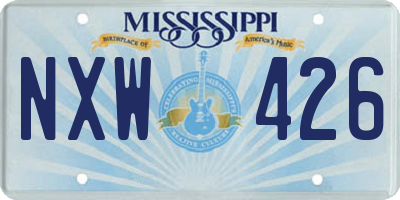 MS license plate NXW426