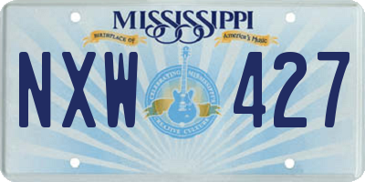 MS license plate NXW427