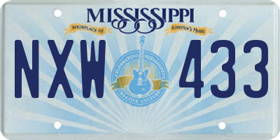 MS license plate NXW433