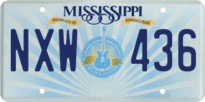 MS license plate NXW436
