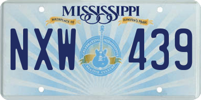 MS license plate NXW439