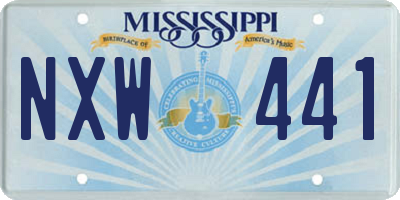 MS license plate NXW441