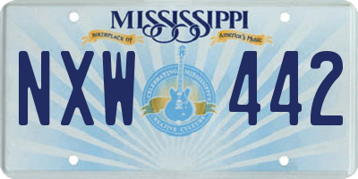 MS license plate NXW442