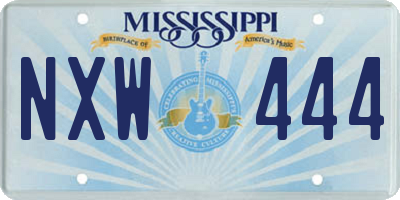 MS license plate NXW444