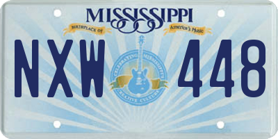 MS license plate NXW448